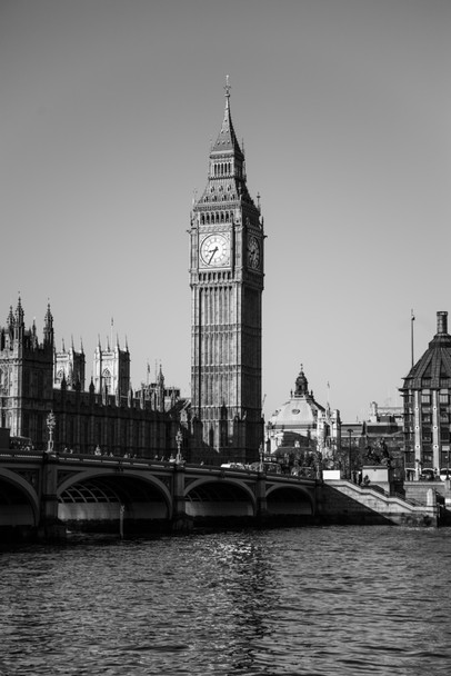 London Big Ben House of Parliament in Black and White Photo Photograph Cool Wall Decor Art Print Poster 12x18