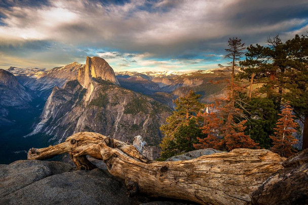 Glacier Point Yosemite Valley Landscape Vista Sunset Photo Cool Wall Decor Art Print Poster 24x16