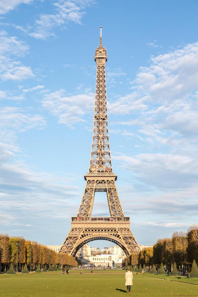 Eiffel Tower With Blue Sky Paris France Photo Photograph Cool Wall Decor Art Print Poster 16x24