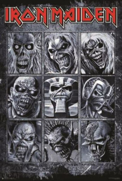 Iron Maiden Faces of Eddie Music Cool Wall Decor Art Print Poster 24x36