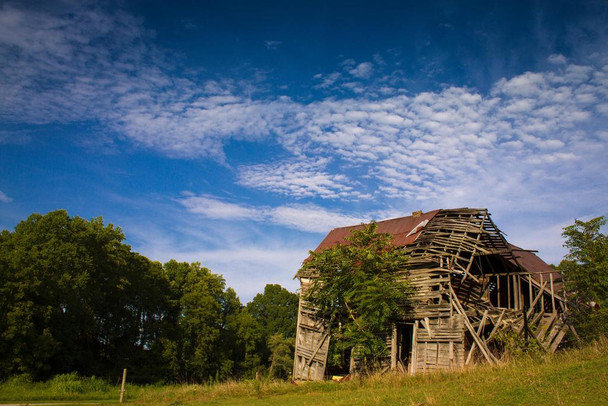 Abandoned Farm House in Rural Setting Photo Photograph Cool Wall Decor Art Print Poster 24x16