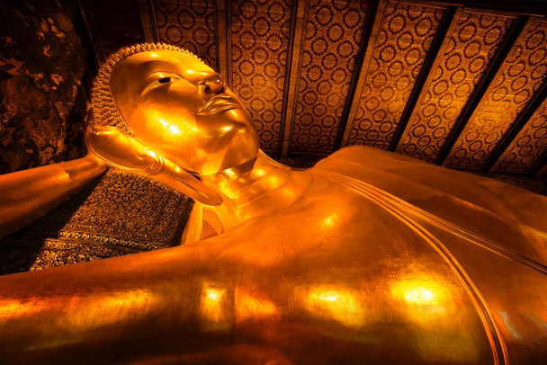 Buddha Statue Wat Pho Bangkok Thailand Photo Photograph Cool Wall Decor Art Print Poster 24x16