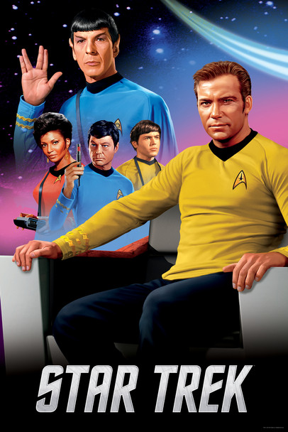Star Trek Characters Vertical Spock Captain Kirk Cool Wall Decor Art Print Poster 12x18
