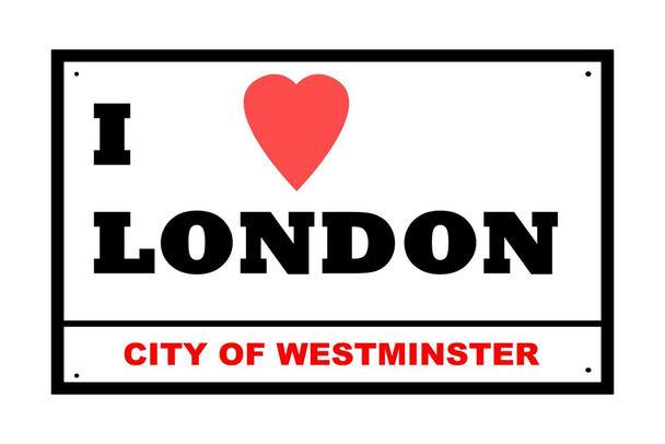 I Love London City of Westminster Cool Wall Decor Art Print Poster 24x16