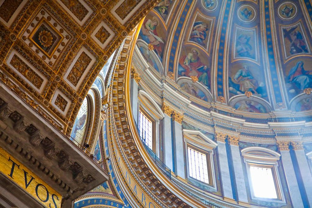 Dome of St Peters Basilica in Rome Italy Photo Photograph Cool Wall Decor Art Print Poster 24x16