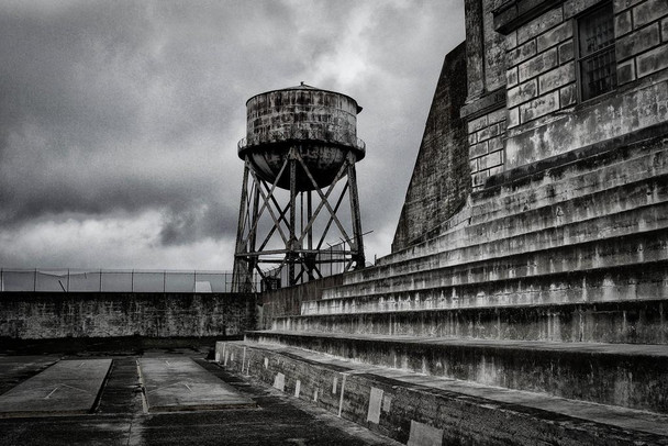 Loneliness Water Tower Alcatraz San Francisco Bay Photo Photograph Cool Wall Decor Art Print Poster 24x16