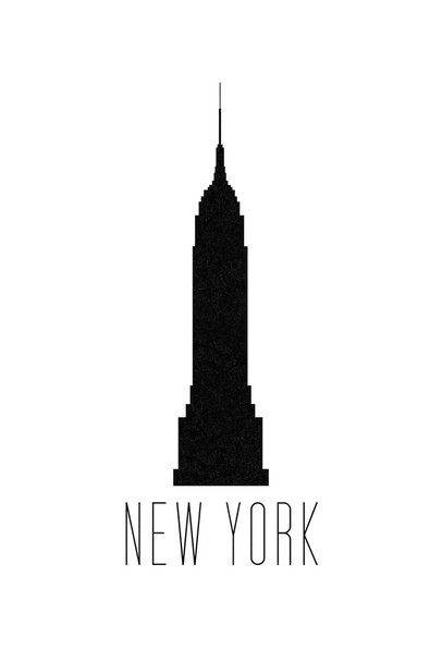 Cities New York City Empire State Building White Cool Wall Decor Art Print Poster 12x18