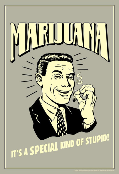 Marijuana! Its A Special Kind of Stupid Retro Humor Cool Wall Decor Art Print Poster 16x24