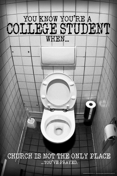 You Know Youre A College Student When Humor Cool Wall Decor Art Print Poster 16x24