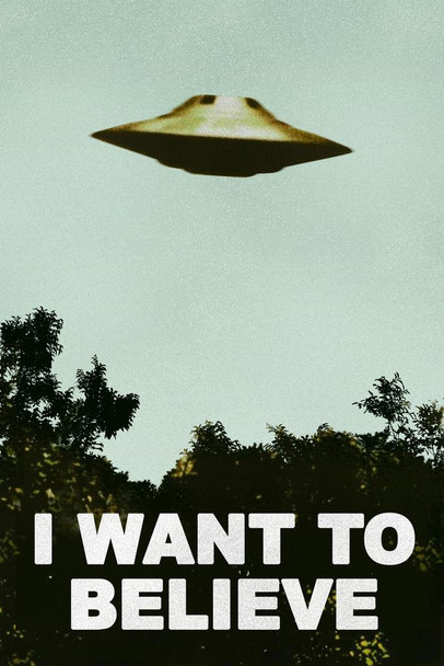 Laminated I Want To Believe Poster UFO Artwork Alien TV Retro 90s Poster Wall Decor Movie Poster The Truth is Out There I Believe Poster All Seasons Horror Movie Poster Dry Erase Sign 16x24