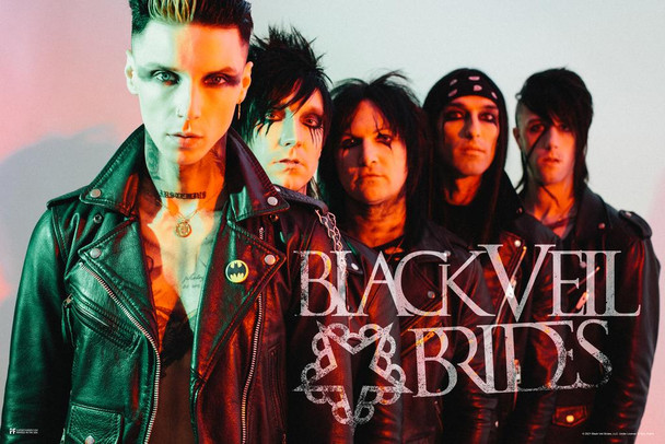 Laminated Black Veil Brides Poster Group Photo Music Andy Biersack Black Veil Brides Merch BVB Band Merch Fallen Angels Black Veil Brides Merchandise Indie Bedroom Decor Poster Dry Erase Sign 16x24