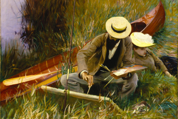 John Singer Sargent An Out Of Doors Study Impressionism Painting Sargent Artwork Nature Landscape Watercolor Painting French Artist Decorative Wall Art Cool Wall Art Print Poster 12x18