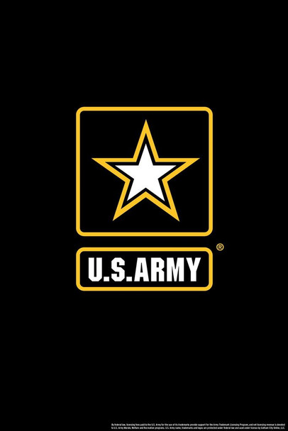 Laminated US Army Logo USA Army Family American Military Veteran Motivational Patriotic Officially Licensed Poster Dry Erase Sign 16x24
