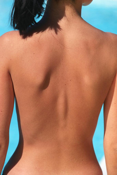 Laminated Close Up of Beautiful Womans Bare Back Shoulders Photo Photograph Poster Dry Erase Sign 16x24