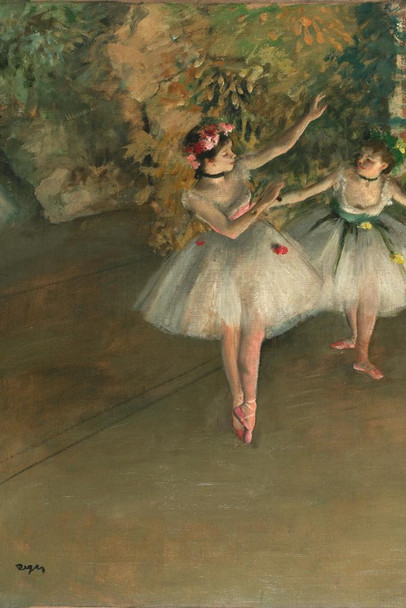 Laminated Edgar Degas Two Dancers On The Stage Impressionist Art Posters Degas Prints and Posters Ballerina Posters for Wall Painting Edgar Degas Canvas Wall Art French Poster Dry Erase Sign 16x24