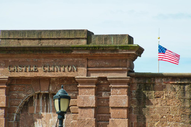 Laminated Castle Clinton Fort Clinton Battery Park Manhattan New York City NYC Photo Photograph Poster Dry Erase Sign 24x16