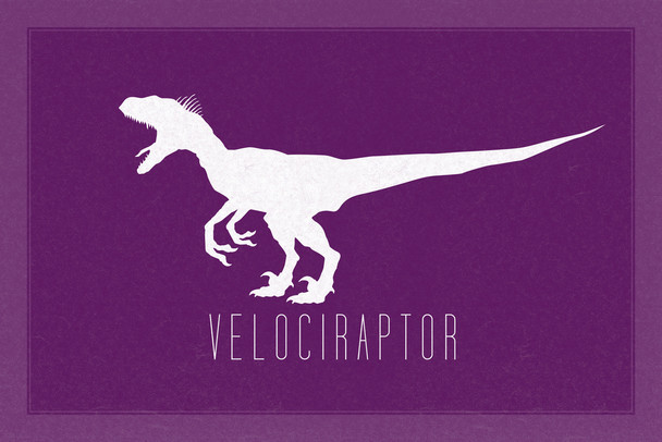 Dinosaur Velociraptor Purple Dinosaur Poster For Kids Room Dino Pictures Bedroom Dinosaur Decor Dinosaur Pictures For Wall Dinosaur Wall Art Prints for Walls Cool Wall Decor Art Print Poster 18x12