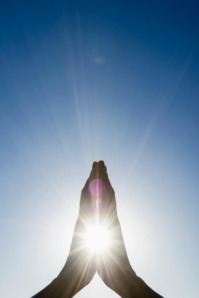 Hands Clasped in Prayer Inspirational Photo Photograph Cool Wall Decor Art Print Poster 16x24