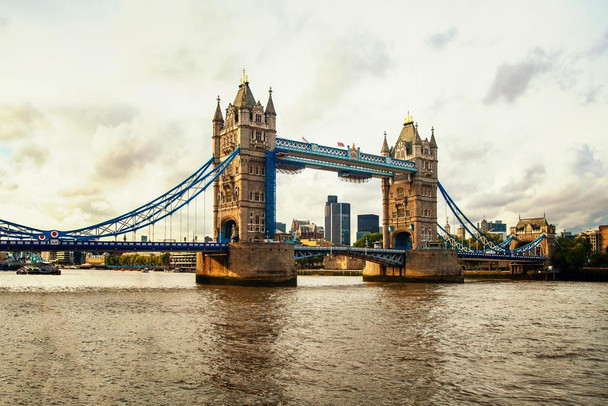 Tower Bridge Thames River in London England UK Photo Photograph Cool Wall Decor Art Print Poster 24x16