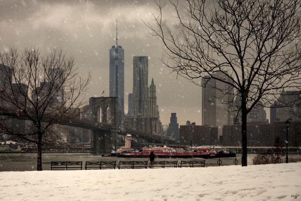 East River Winter by Chris Lord Photo Photograph Cool Wall Decor Art Print Poster 16x24