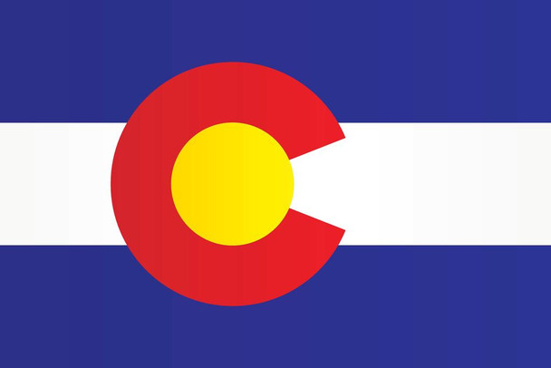 Laminated Colorado State Flag Poster Dry Erase Sign 16x24