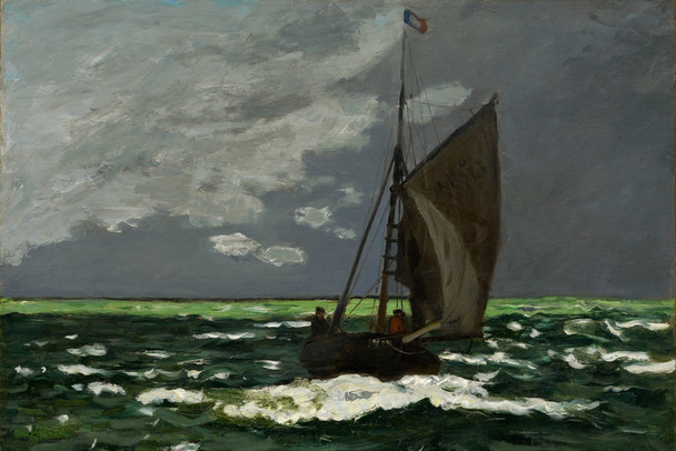 Claude Monet Seascape Storm Sailboat Impressionist French Nature Landscape Painting Cool Wall Art Print Poster 18x12
