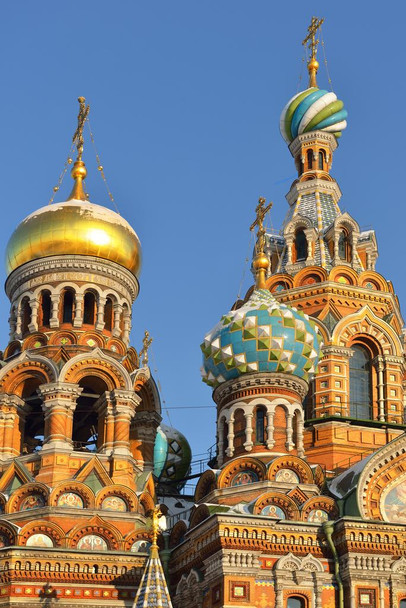 Laminated Domes of Church of the Savior on Spilled Blood Photo Photograph Poster Dry Erase Sign 16x24