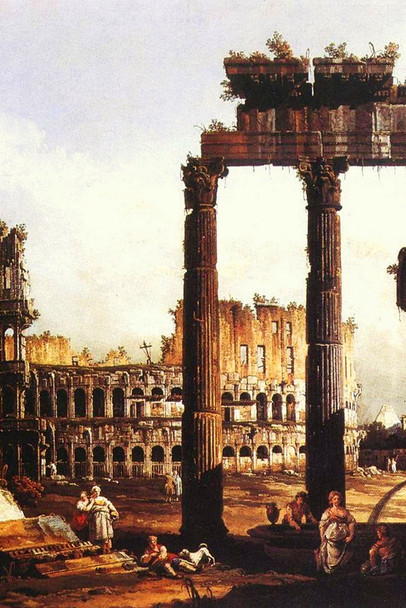 Bernardo Bellotto Capriccio With The Colosseum Cool Wall Art Print Poster 12x18
