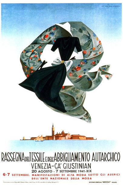 Venezia Italy Vintage Illustration Travel Art Deco Vintage French Wall Art Nouveau French Advertising Vintage Art Nouveau Cool Wall Art Print Poster 16x24