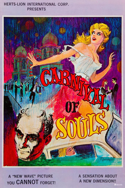 Carnival of Souls 1962 Retro Vintage Horror Movie Poster Horror Movie Merchandise Cult Classic Film Spooky Halloween Decorations Collectibles Memorabilia Cool Wall Decor Art Print Poster 16x24