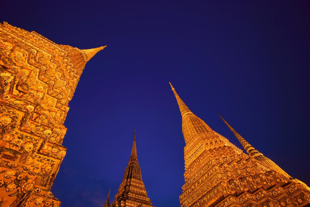 Laminated Wat Pho Temple Bangkok Thailand Photo Photograph Poster Dry Erase Sign 24x16