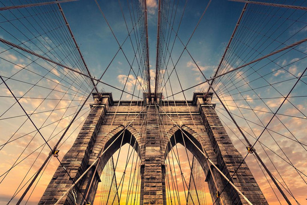 Laminated Brooklyn Bridge Photo Photograph Poster Dry Erase Sign 16x24