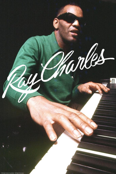 Laminated Ray Charles Signature Music Poster Dry Erase Sign 16x24