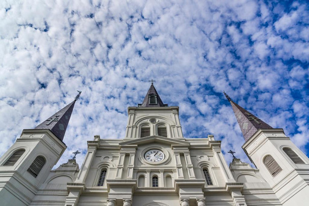Laminated Clouds over Saint Louis Cathedral New Orleans Photo Photograph Poster Dry Erase Sign 24x16