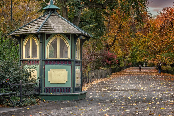 Laminated Central Park Manhattan New York City in Autumn Photo Photograph Poster Dry Erase Sign 24x16