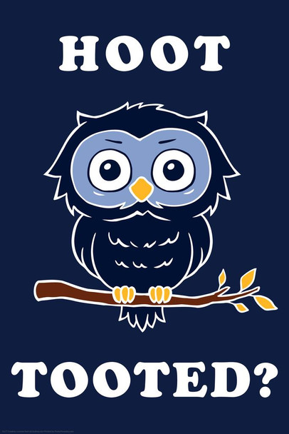 Laminated Hoot Tooted Who Owl On Branch Funny Parody LCT Creative Who Farted Fart Potty Humor Bathroom Decoration Sign Poster Dry Erase Sign 16x24