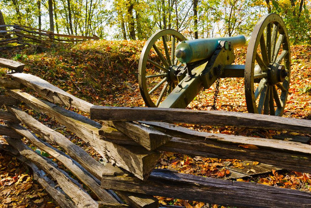 Laminated Civil War Cannon Kennesaw Battlefield Georgia Park Photo Photograph American History Union Army Poster Dry Erase Sign 24x16