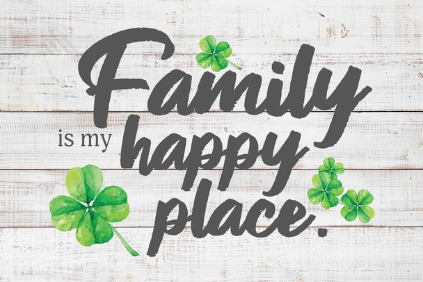 Laminated Family Is My Happy Place Farmhouse Decor Rustic Inspirational Motivational Quote Kitchen Living Room Poster Dry Erase Sign 16x24