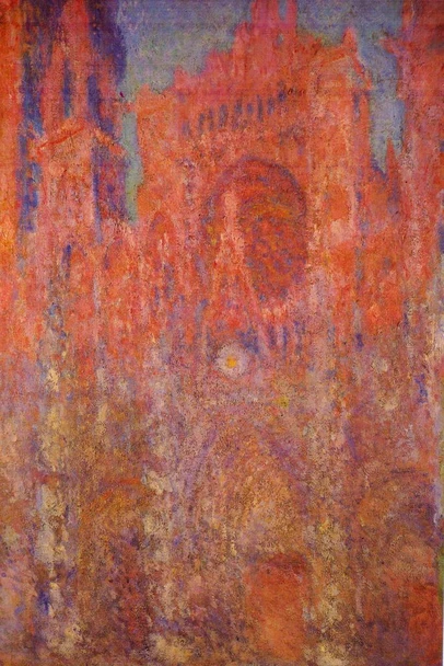 Claude Monet Rouen Cathedral Facade Impressionist French Landscape Painting Cool Wall Art Print Poster 24x36