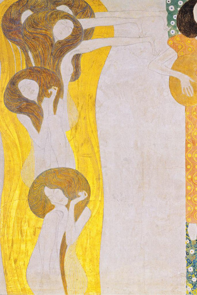 Gustav Klimt Beethoven Frieze The Arts Woman Portrait Art Nouveau Prints and Posters Gustav Klimt Canvas Wall Art Fine Art Wall Decor Women Abstract Painting Cool Wall Art Print Poster 24x36
