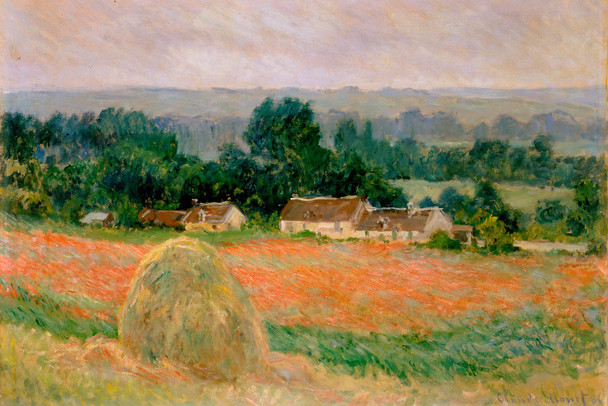Claude Monet Haystack at Giverny Impressionist Art Posters Claude Monet Prints Nature Landscape Painting Claude Monet Canvas Wall Art French Wall Decor Monet Art Cool Wall Decor Art Print Poster 18x12