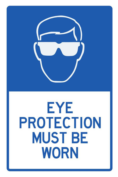 Eye Protection Must Be Worn Sign Cool Wall Art Print Poster 24x36