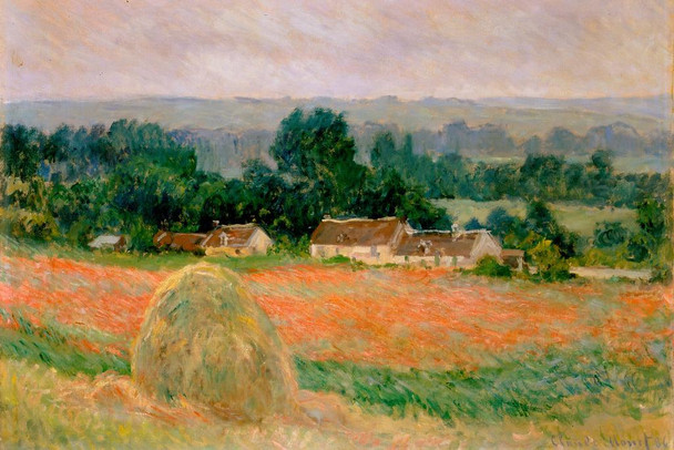 Claude Monet Haystack at Giverny Impressionist Art Posters Claude Monet Prints Nature Landscape Painting Claude Monet Canvas Wall Art French Wall Decor Monet Art Cool Wall Decor Art Print Poster 24x16