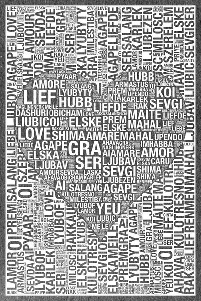 Laminated Words Love Light Texture Poster Dry Erase Wall Art 16x24