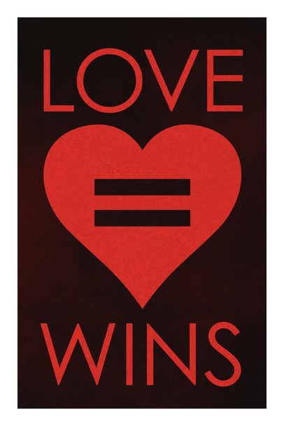Love Wins Red Cool Wall Decor Art Print Poster 16x24