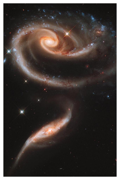 Laminated Rose Galaxy ARP 273 Poster Dry Erase Wall Art 16x24