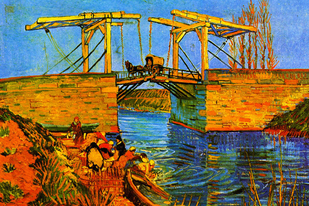 Vincent Van Gogh The Bridge of Langlois at Arles Van Gogh Wall Art Impressionist Portrait Painting Style Fine Home Decor Realism Romantic Decorative Wall Decor Cool Wall Art Print Poster 18x12