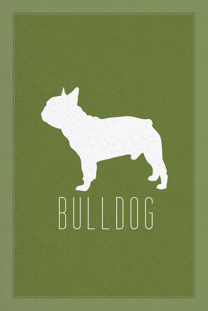 Laminated Dogs Bulldog Green Dog Posters For Wall Funny Dog Wall Art Dog Wall Decor Dog Posters For Kids Bedroom Animal Wall Poster Cute Animal Posters Poster Dry Erase Sign 16x24