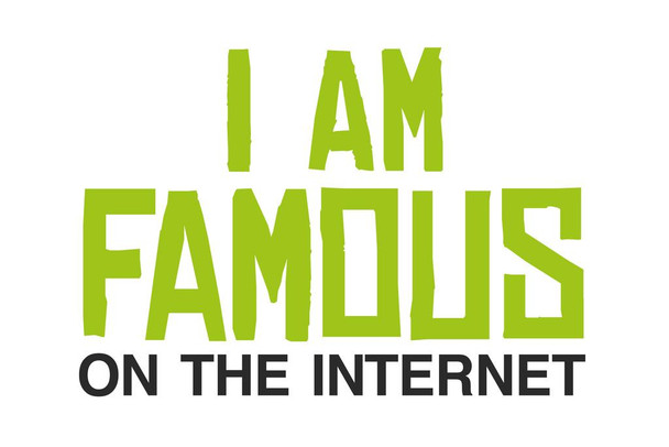 I Am Famous On The Internet White Cool Wall Decor Art Print Poster 16x24