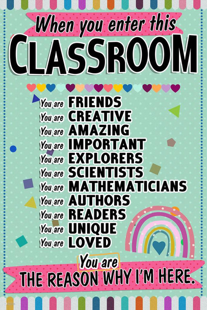 Oh Happy Day Classroom Decor Classroom Rules Poster When You Enter This Classroom Sign Educational School Cool Huge Large Giant Poster Art 36x54